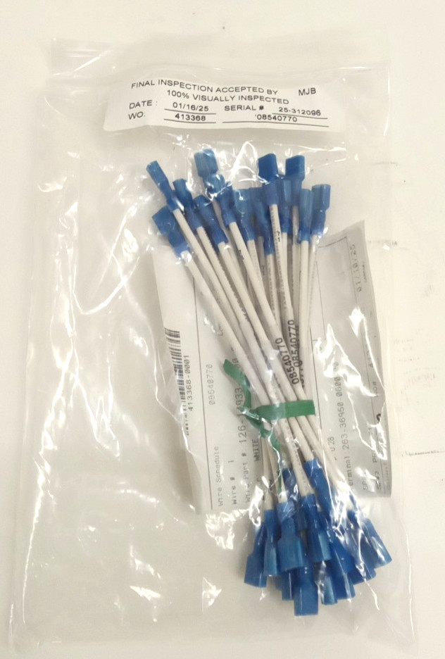 Heritage Wire Harness 0854770 White 600-1000V 14AWG 14-GA 5.25″ Long 20pk