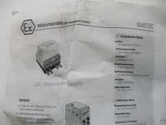 BARTEC RS485/PROFIBUS TYP 07-7311-97WP/5410 LWL RING-KOPPLER MASTER/SLAVE