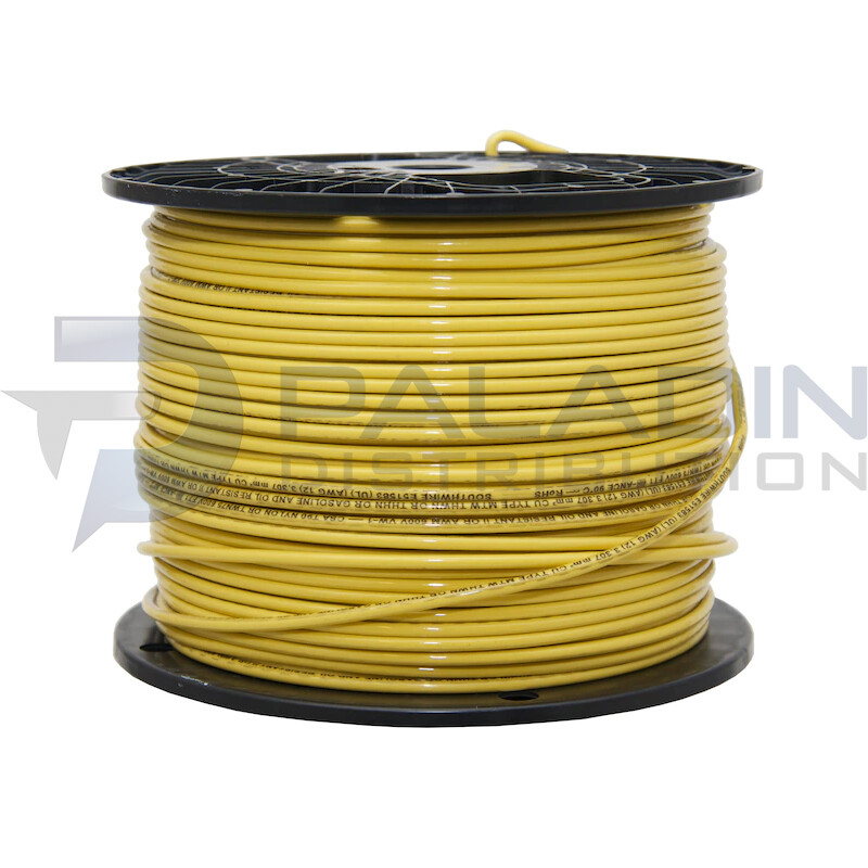 12 AWG Copper Stranded Wire 500′ FT Roll THHN/THWN 600 Volt UL Listed – Yellow