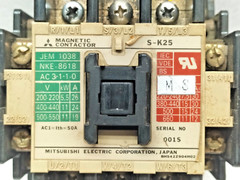 MITSUBISHI ELECTRIC JEM 1038 MAGNETIC CONTACTOR S-K25 200-220 VAC