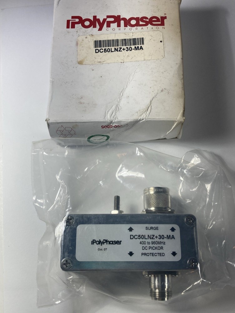 PolyPhaser DC50LNZ+30-MA, 400-960 MHz NEW
