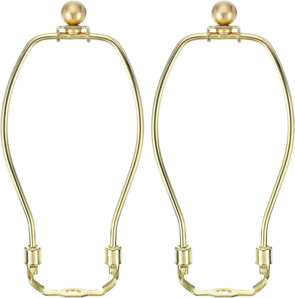 7 Inch Lamp Harp Kit 17.5mm Solid Brass Ball Finial 2 Heavy Duty Bracket Saddle