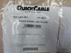 3 PCS QUICK CABLE NO. 7401-001 4 GA 9″ STRAP LUG-TO-LUG