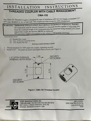 Chief CMA152 1.5″ NPT Coupler With Cable Access Feature (G93) LOT 13 Count