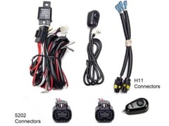 Universal Headlight DRL Fog Light Dual Wiring Harness Relay Switch 5202 PSX24W