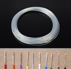 Clear Flexible PTFE FEP Wire Silver Plated Copper Cable HiFi Audio Speaker DIY