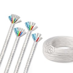 PTFE 2/3/4/6 Core Cable High Temp 200°C Shielding Silver Plated Copper Wire