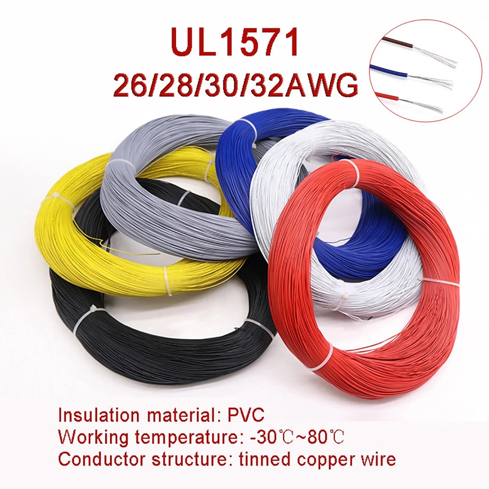 PVC Electrical Thin Cable Stranded 26/28/30/32AWG Appliances Internal wiring
