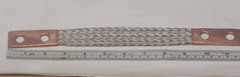 Burndy Flexible Copper Braid, 12″ Long, 2 Holes, 2 Ferrules Model BD12