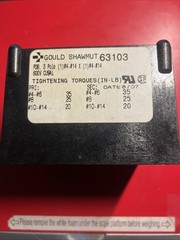 Gould Shawmut 63103 Power Distribution Block 3 Pole 600V new no box