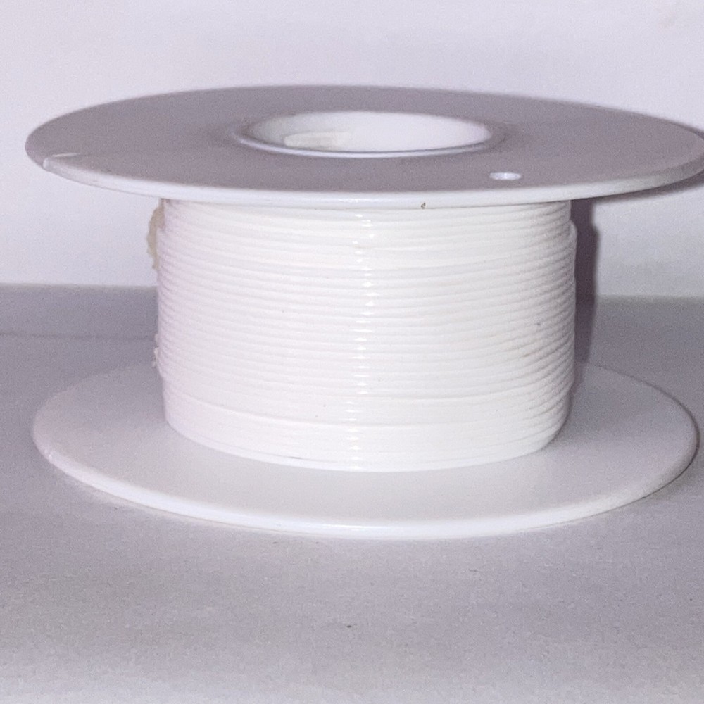 Ico-Rally STT-26 Size 26 “Thin-Wall” White Teflon Tubing 100 ft. Spool