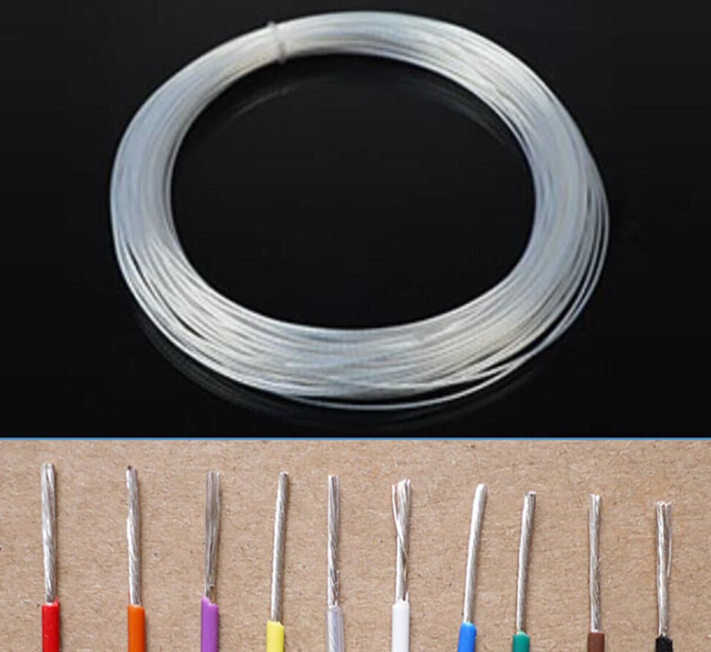 Clear Flexible PTFE FEP Wire Silver Plated Copper Cable HiFi Audio Speaker DIY