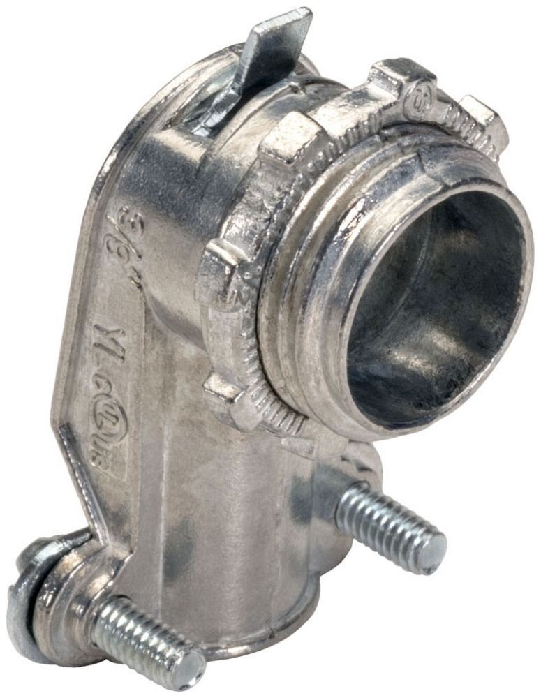 Southwire 109, 3-1/2″, Die-Cast, Single Cable, 90D, A/MC/Flex Connector, 1 pc