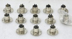 (Lot of 13) NOS Switchcraft C3M Nickel Finish Chassis Mount Receptacle Connector