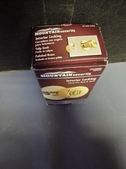 Mountain Security Interior Locking Polished Brass Tulip Door Knob 3130-105 NIB