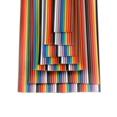 Dupont Wire Flat Flexible Rainbow Ribbon PCB Cable Pitch 1.27mm 10 14 16 20~40P