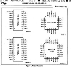 QTY (10) N85C224-7 INTEL PLCC-28 uPLD NOS ..