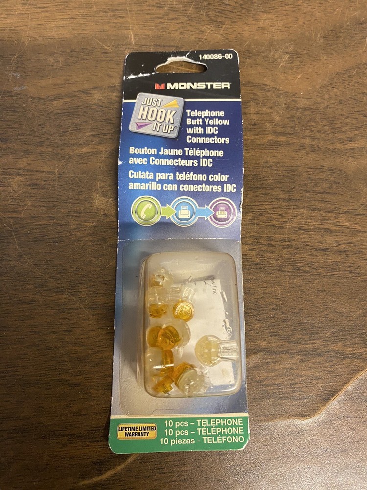 Monster Telephone Butt Yellow With IDC Connectors 10 PCS (140086-00) FS