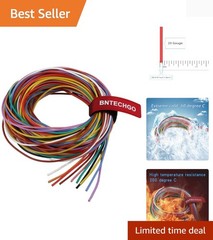 20 Gauge Silicone Wire Kit 10 Color Each 5 ft Flexible 20 AWG Stranded Tinned…
