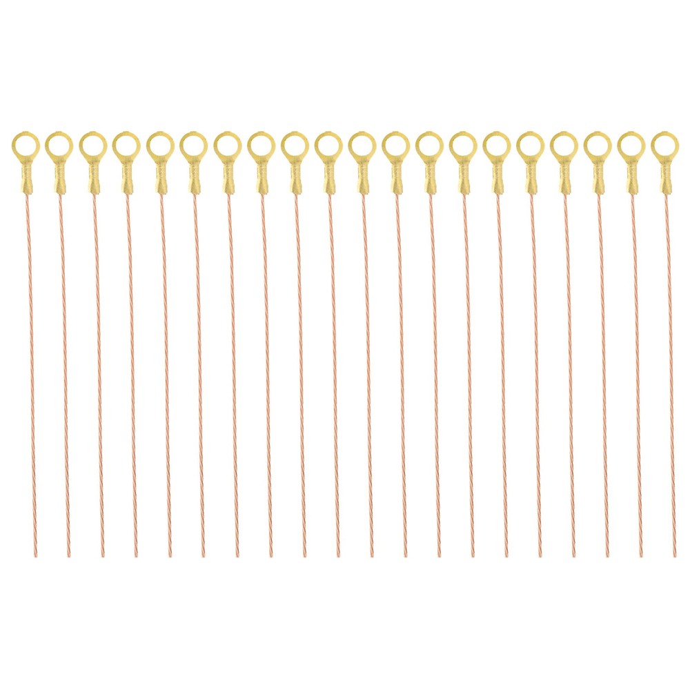 20Pcs 10 Inch Bare Copper Wire-Copper Grounding Lugs Cables with Lug