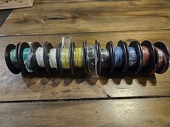 Lot of 12 THLY 24 & 26 AWG Tinned Copper Wire Dif Colors Green White Red Blue