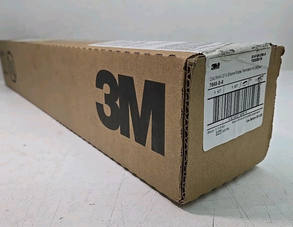 3m 7665-S-8 Cold Shrink Qt-lll Silicone Rubber Termination Kit (Skirted)