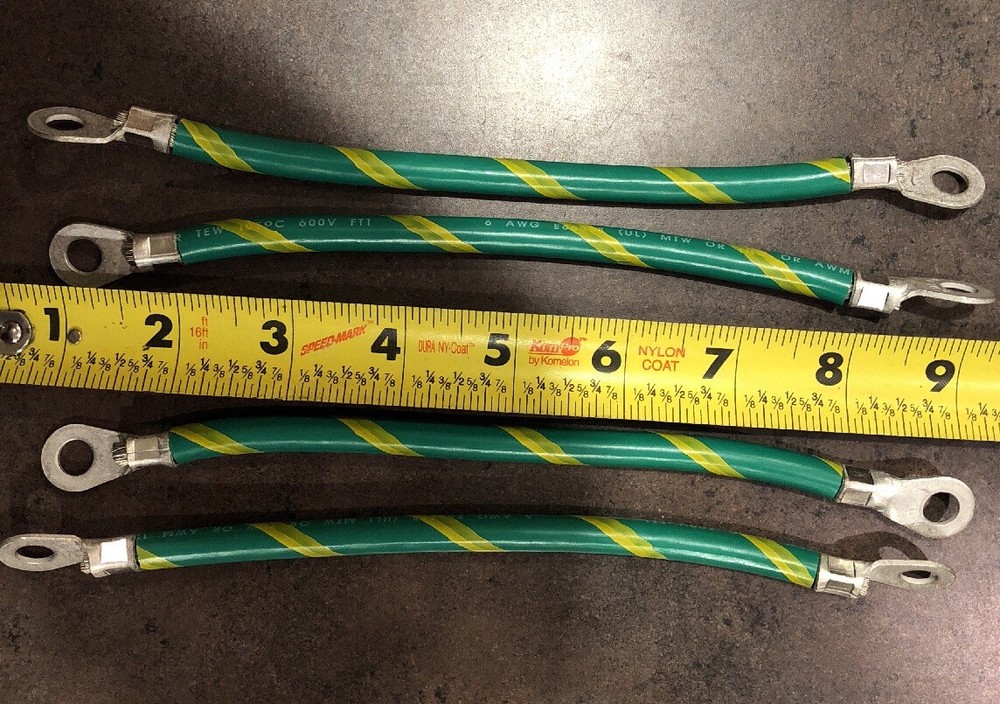 6 Guage Ground Jumper Green Yellow