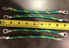 6 Guage Ground Jumper Green Yellow