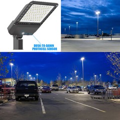 300W LED Shoebox Area Light Commercial Street Parking Lot Pole Lamp 5500K IP65