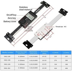 Durable 150mm Vertical Type Digital Linear Scale 0.01mm 5401-150 Measuring Tool