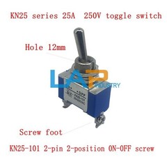 1PC New toggle switch KN25-101 25A 250V (Two gears Two feet) Screw/Insert Foot