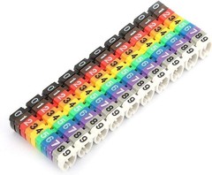 100 PCS Wire Markers – Color-Coded Plastic Number Labels for Easy Identification
