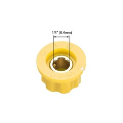 6.4mm Shaft Hole Potentiometer Control Rotary Knobs Effect Pedal Knobs Yellow