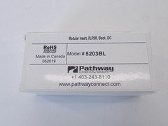 Pathway 5203BL Modular Insert Black XLR5M 5-Pin Male IDC – NEW Surplus!