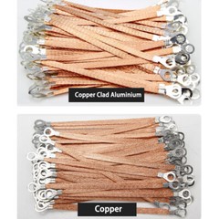 2.5mm² – 6mm² Copper Flat Braid Line Earth Ground Lead Strap Cable Wire 100 Pcs