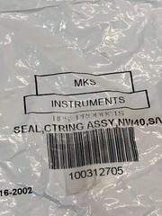 2 MKS HPS SEAL, CTRING,ASSY, NW40, S/V, 100312705, 187589