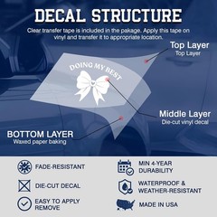 Funny and Girly Lucky Car Decal – 6 Inch Waterproof Vinyl Bumper Sticker for Pos