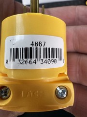 2 Each Plugs-Cooper/Eaton 4867-BOX 15-Amp 125-Volt Heavy-Duty Straight Plugs