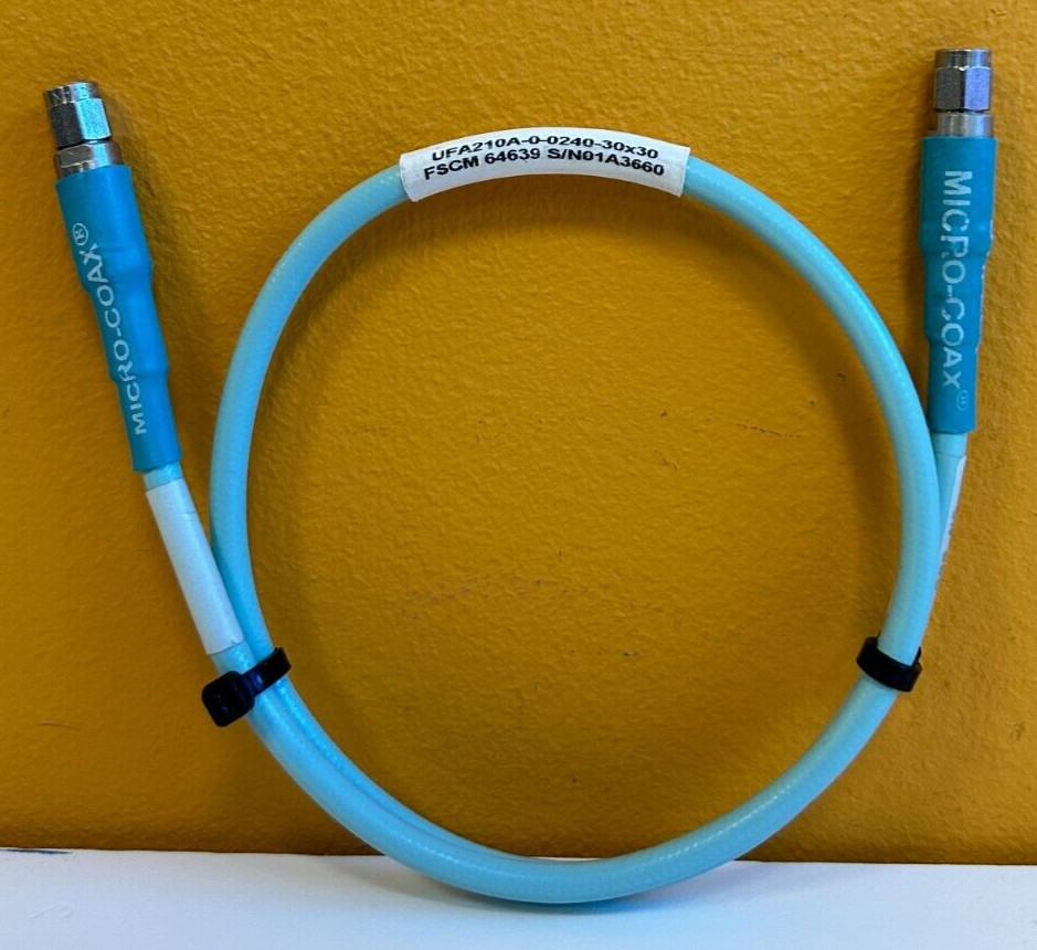 Micro-Coax UFA210A-0-0240-30×30 18 GHz, 24″, RF Test Cable. Tested!