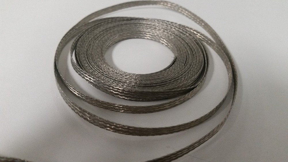 20 Ft’ Flat Braided Tinned Copper Wire 3/16″ Wide Ground Strap USA