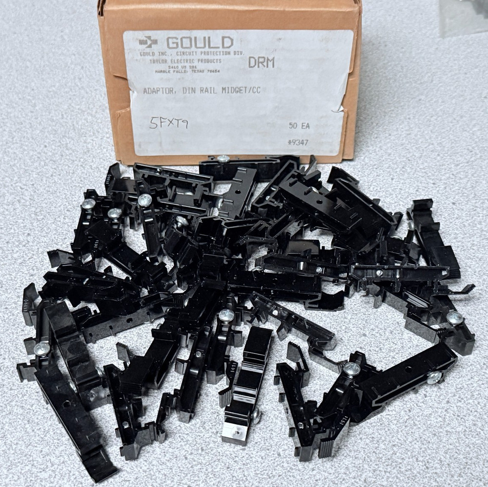 NEW Box of 43 Gould Mersen Ferraz Shawmut DRM DIN Rail Adapter LOT for Midget/CC