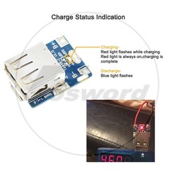 USB Power Bank Circuit Board 134N3P Charge Discharge Micro Module Boost 5V 1A
