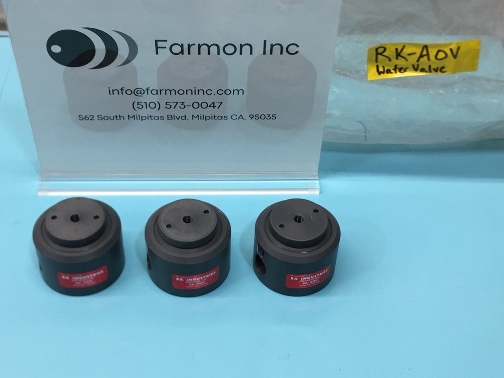3 RK INDUSTRIES RK-AOV, VALVE N.C. POLYPROPELENE, 1/2 FOR BYPASS, 182875