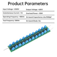 1Pc Voltage Doubler Circuit Board 24 Times Rectifier 60KV Multiplier Module NEW