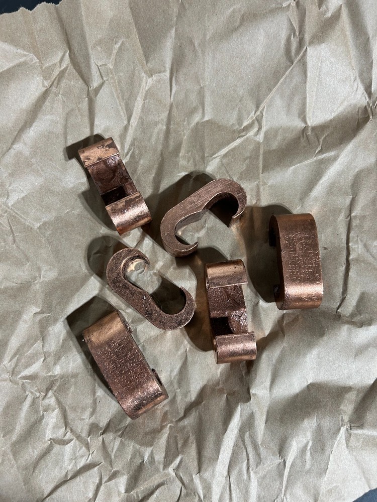 6 – BURNDY YGHC34C34 Copper Compression C Tap Connectors 300-500 kcmil