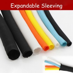 Open Expandable Sleeving Braided Cable Tidy Wire Harness Flexible Polyester