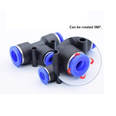 T Piece Adapter Pneumatic Push In Fittings Tee Connector Equal/Reducing Air Hose