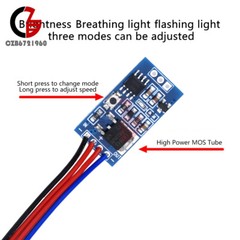 DC3-24V PWM LED Control Module with Dimming Breathing Flashing For LED Lights