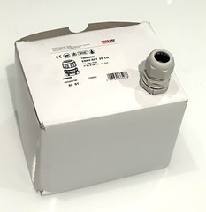 WISKA THREADED CABLE PRESS M25 POLYAMIDE GREY (RAL 7035) 10066527 PACK 50 PCS