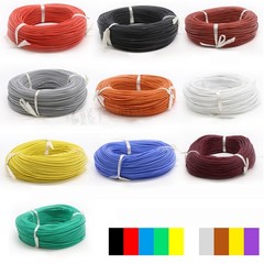 Silicone Cable Flexible Wire 2 AWG to 30 AWG Strand Dia Ø 0.08mm Various Colours